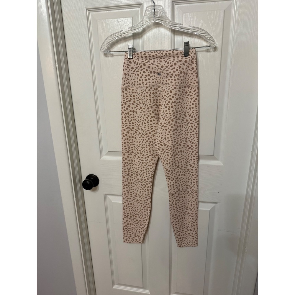 Tavi Active Womens High Waisted Leopard Print Leggings Tan Brown Size S 7/8 Crop - Picture 6 of 8